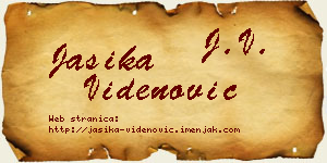 Jasika Videnović vizit kartica